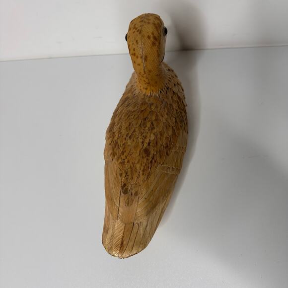 Vintage Shanghai Handicrafts Wooden Corn Husk Duck Handmade Art Decor Wicker - Picture 5 of 8